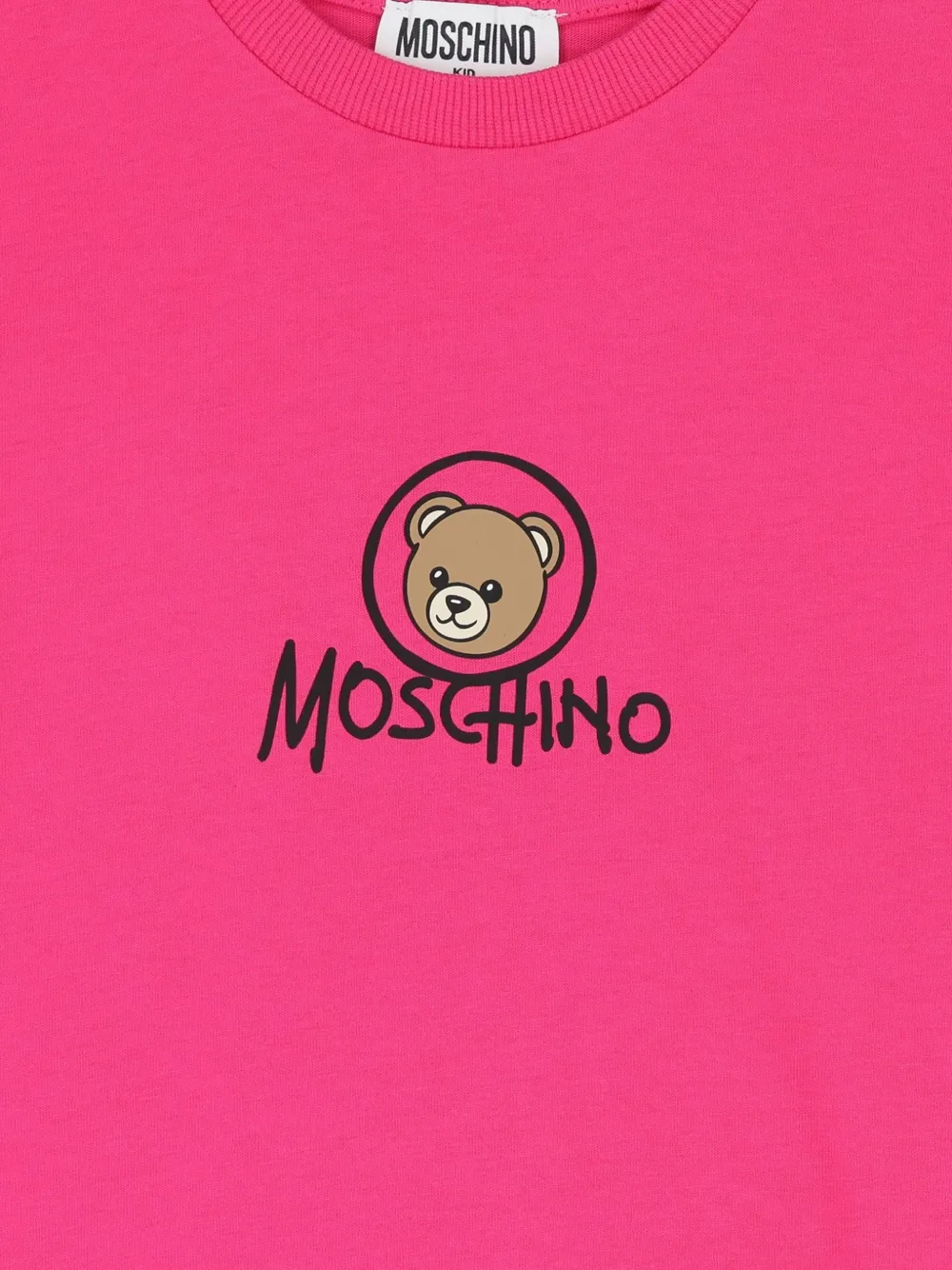 Moschino Kids T-shirt met logoprint Roze