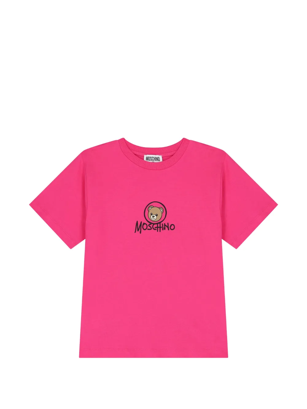 Moschino Kids Teddy Bear logo-print T-shirt - Rosa