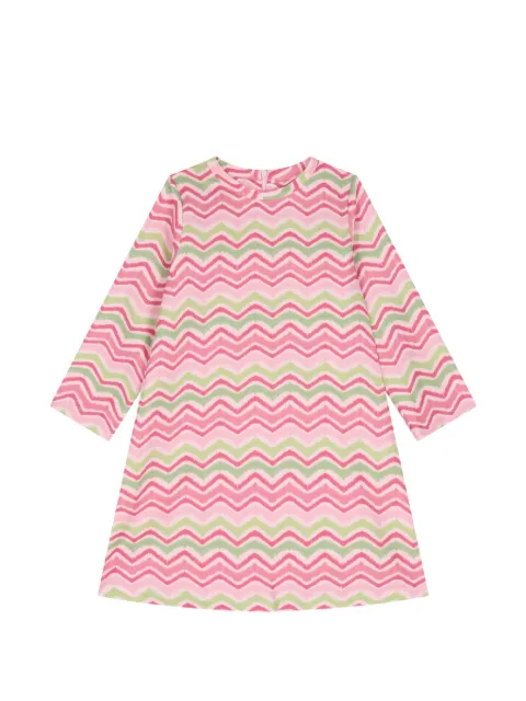 MAMA LUMA KIDS chevron-print long-sleeve dress