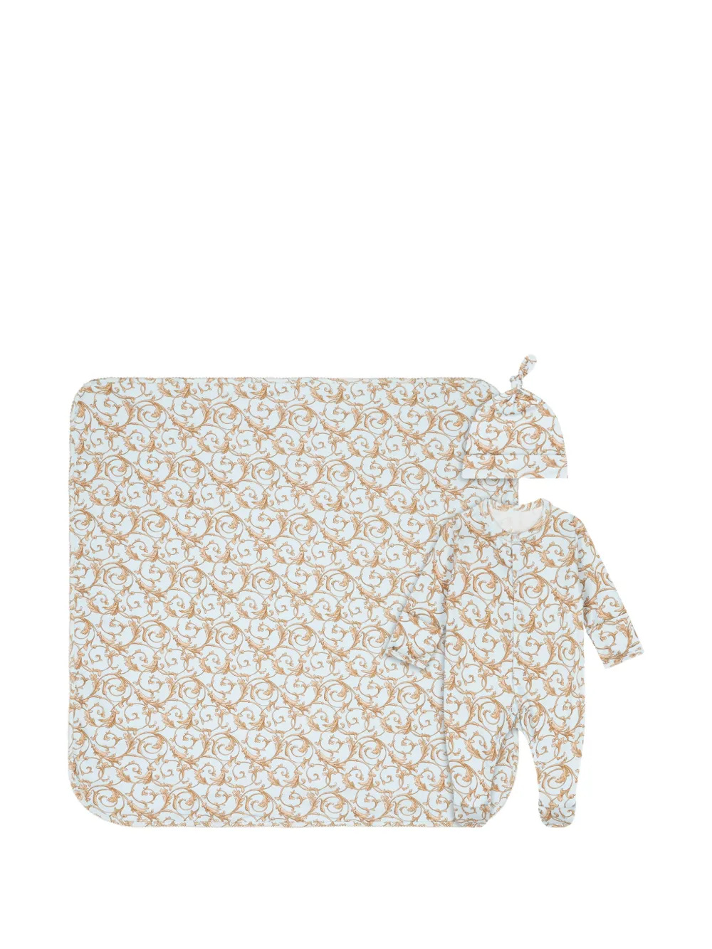 My Little Pie baroque-print babygrow set (set of three) - Blau