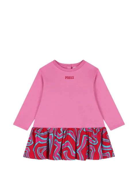 PUCCI Junior Labirinto-print logo-embroidered dress