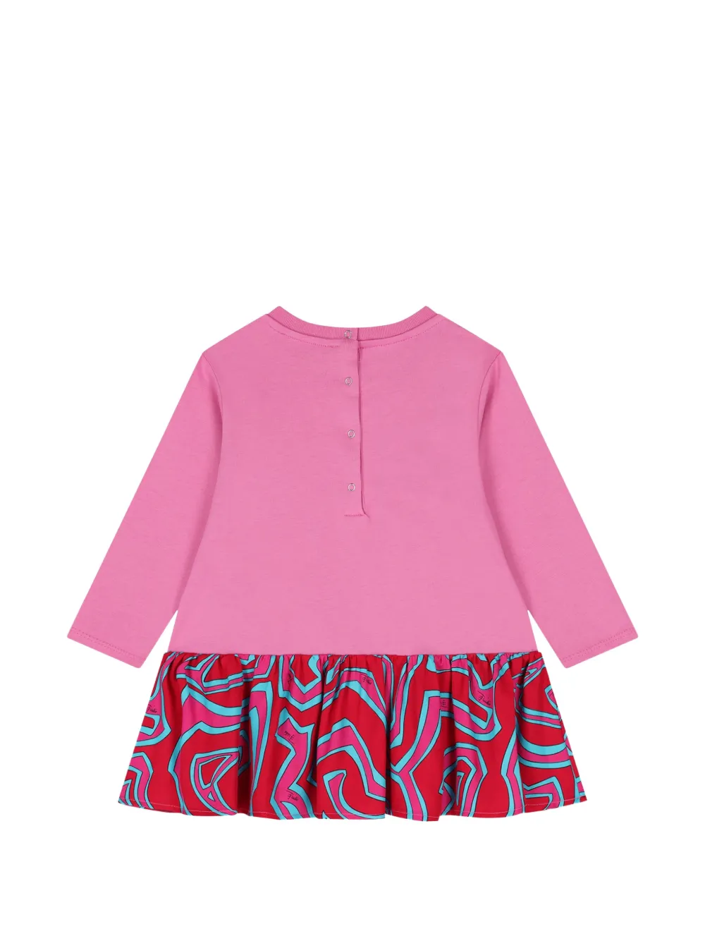 PUCCI Junior Jurk met geborduurd logo en Labirinto-print Roze