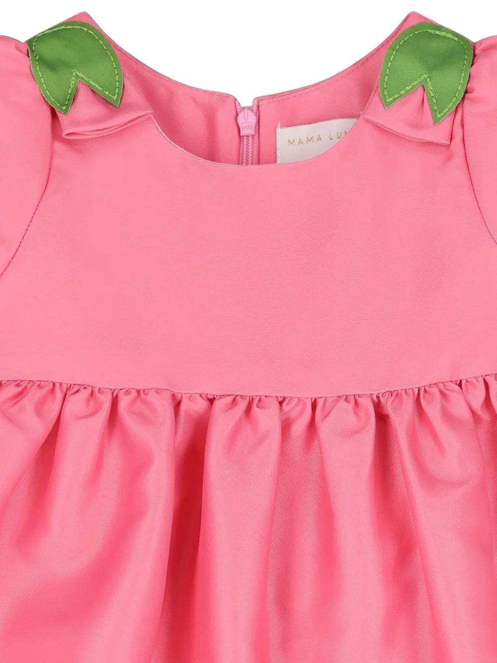 MAMA LUMA KIDS Flared jurk verfraaid met blad Roze