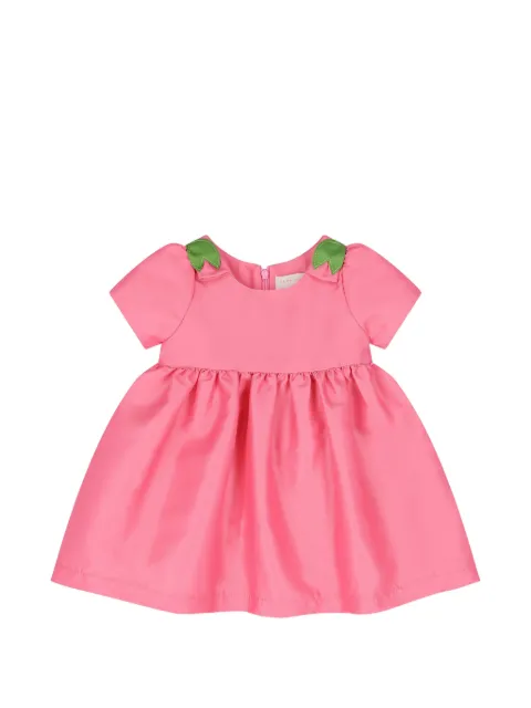 MAMA LUMA KIDS leaf-embellished flared dress