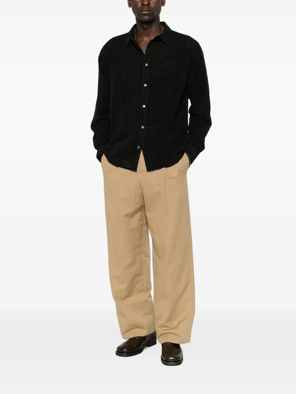 MARANT Cybilio broderie anglaise overhemd Beige