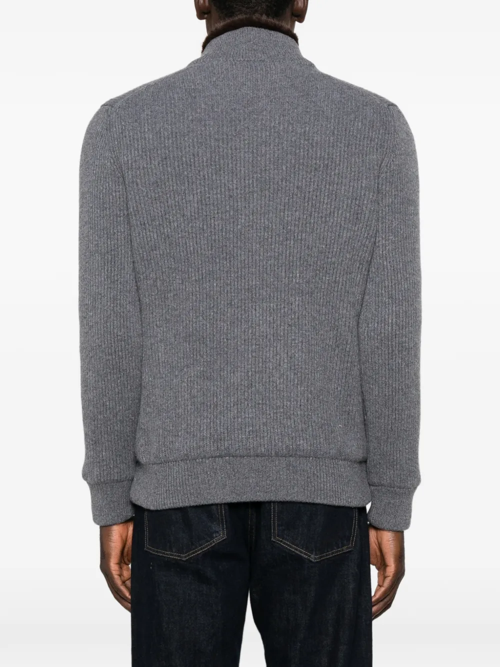 Barba ribbed-knit sweater Grijs