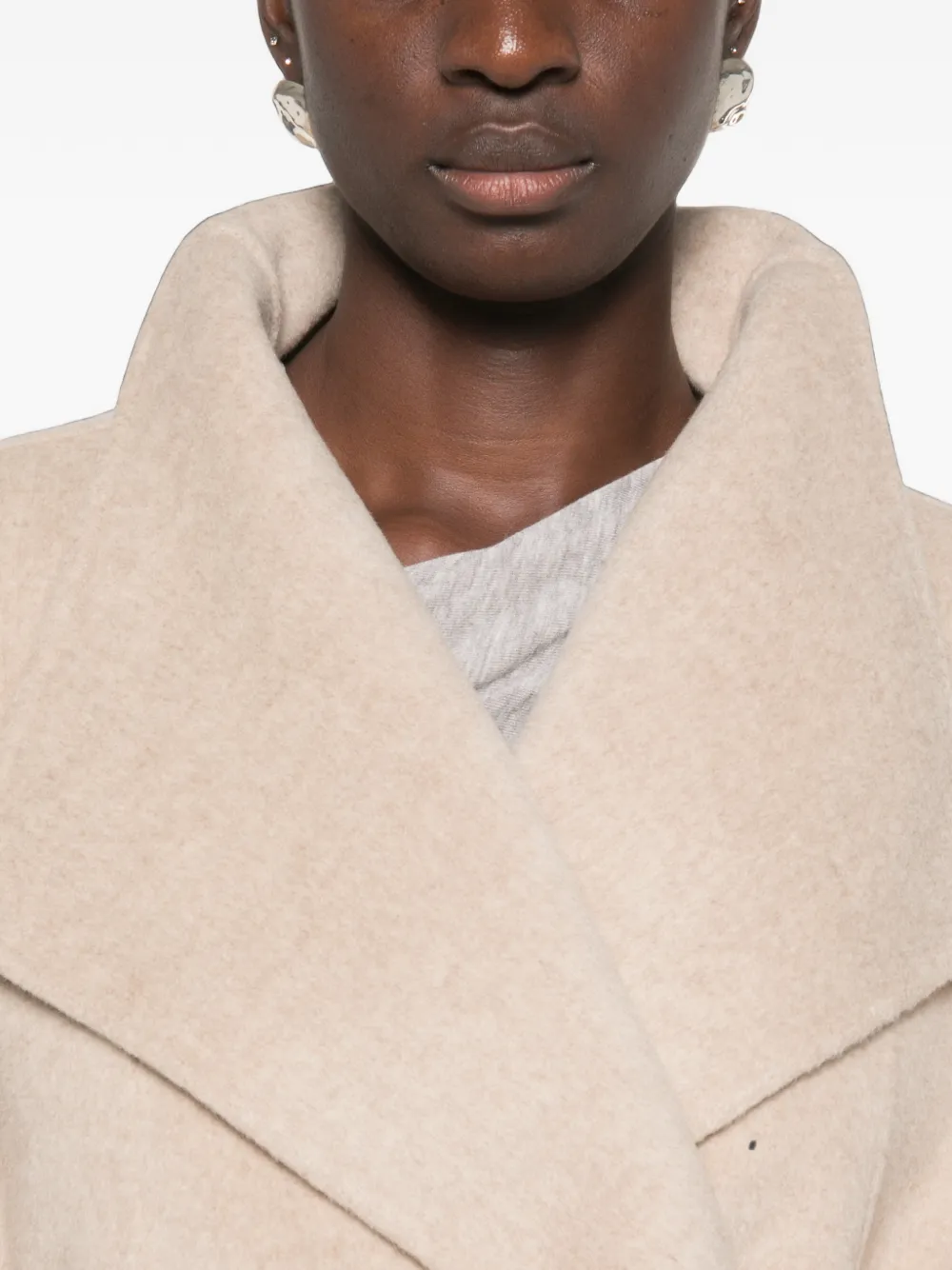 ISABEL MARANT Ceaton belted shawl-collar coat Beige