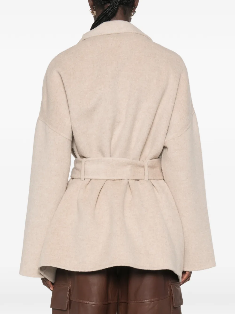 ISABEL MARANT Ceaton belted shawl-collar coat Beige