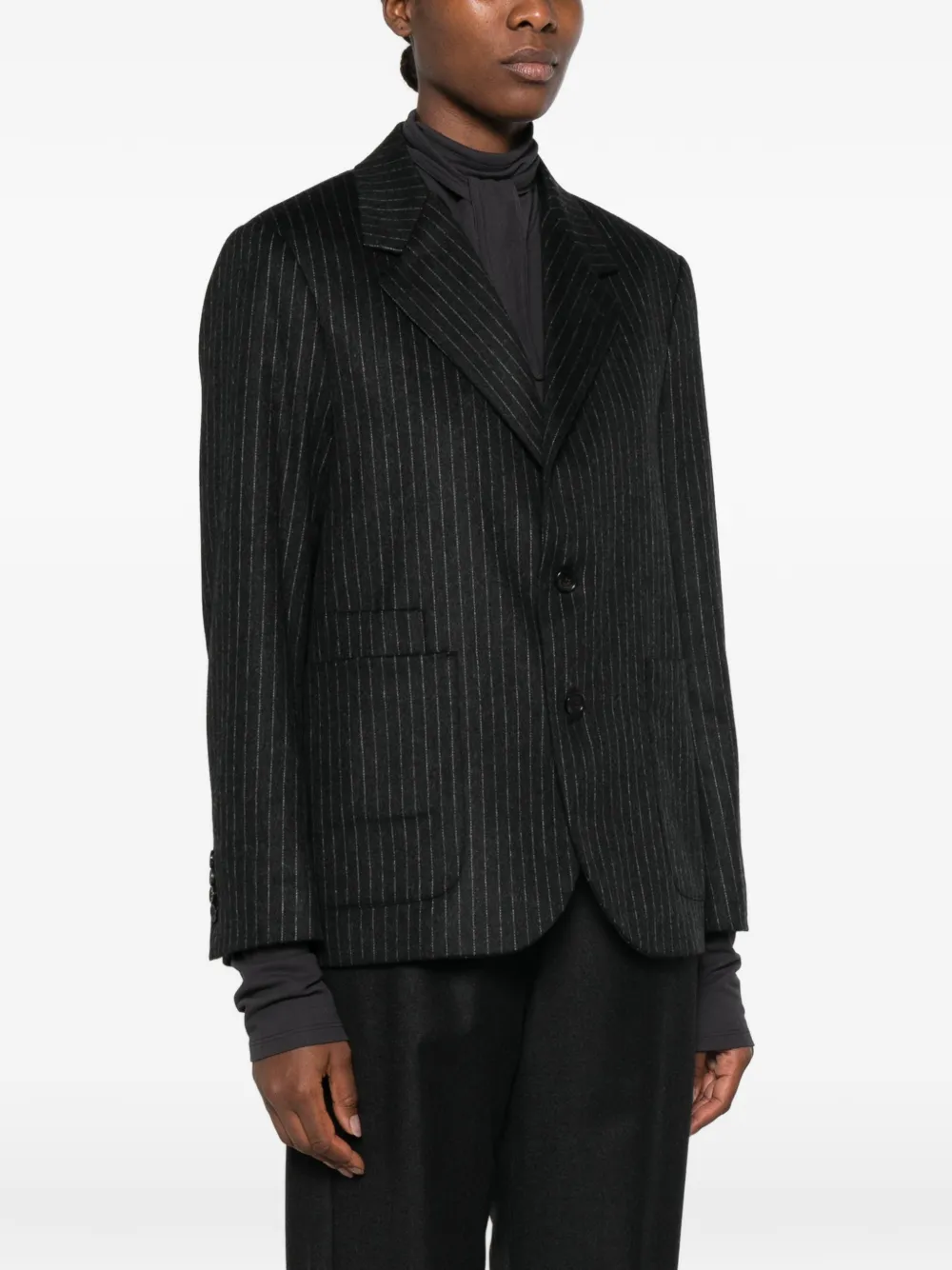 Barena pinstripe-pattern notched-lapels jacket Zwart
