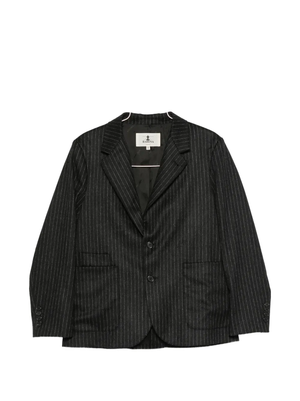Barena pinstripe-pattern notched-lapels jacket - Schwarz