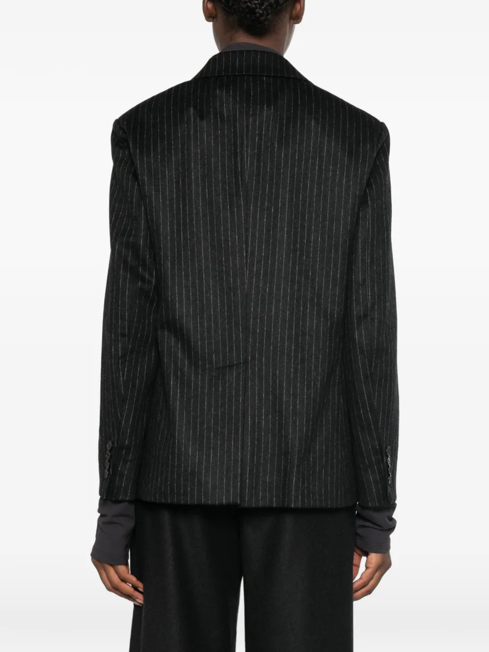 Barena pinstripe-pattern notched-lapels jacket Zwart