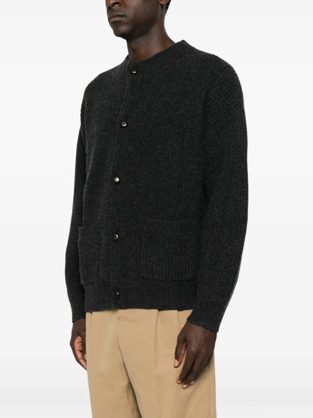 MARANT Mael ribgebreid button-up vest Grijs
