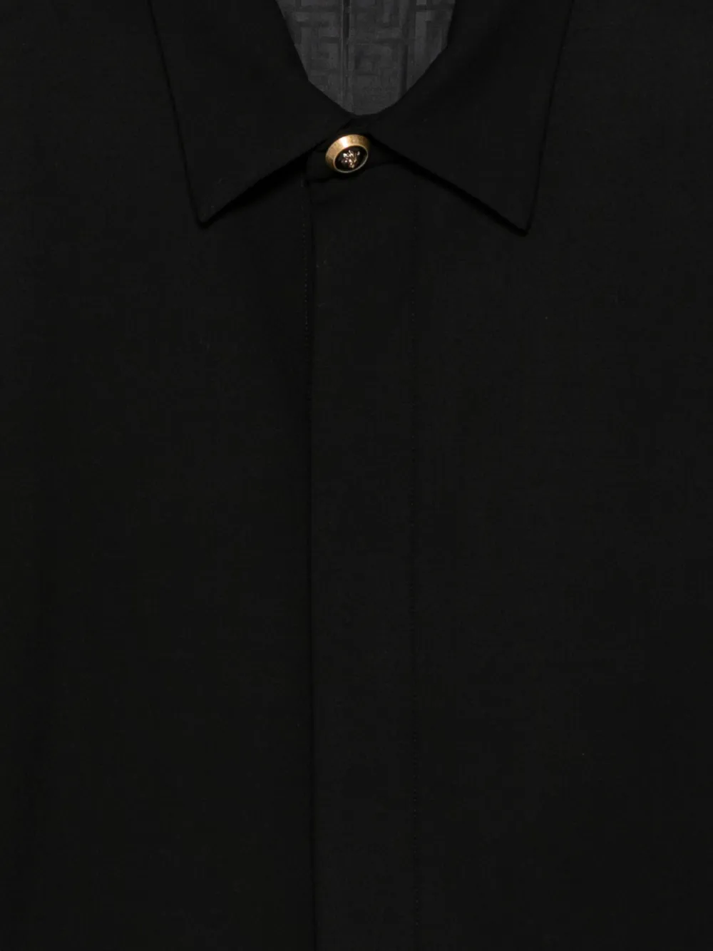 Balmain Jack met gespreide kraag en logoknoop Zwart