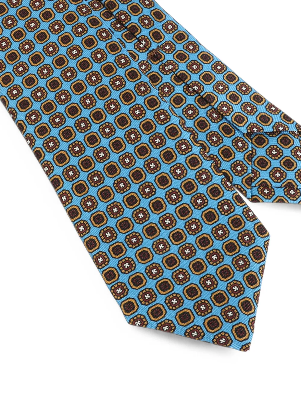 Kiton Stropdas met geometrische print Blauw