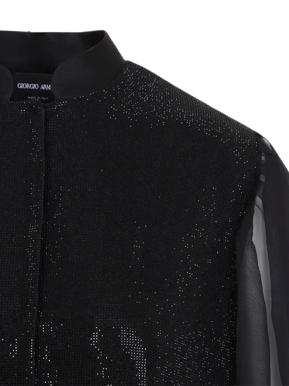 Giorgio Armani rhinestone-embellished blouse Zwart