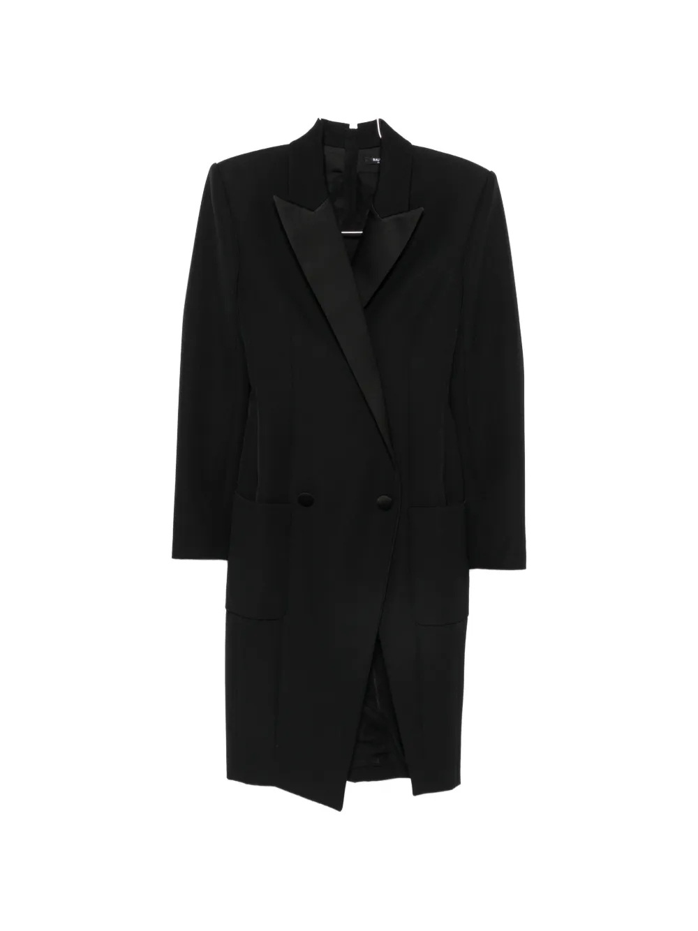 Balmain 더블 브레스티드 미디 드레스 | 블랙 | Image 1