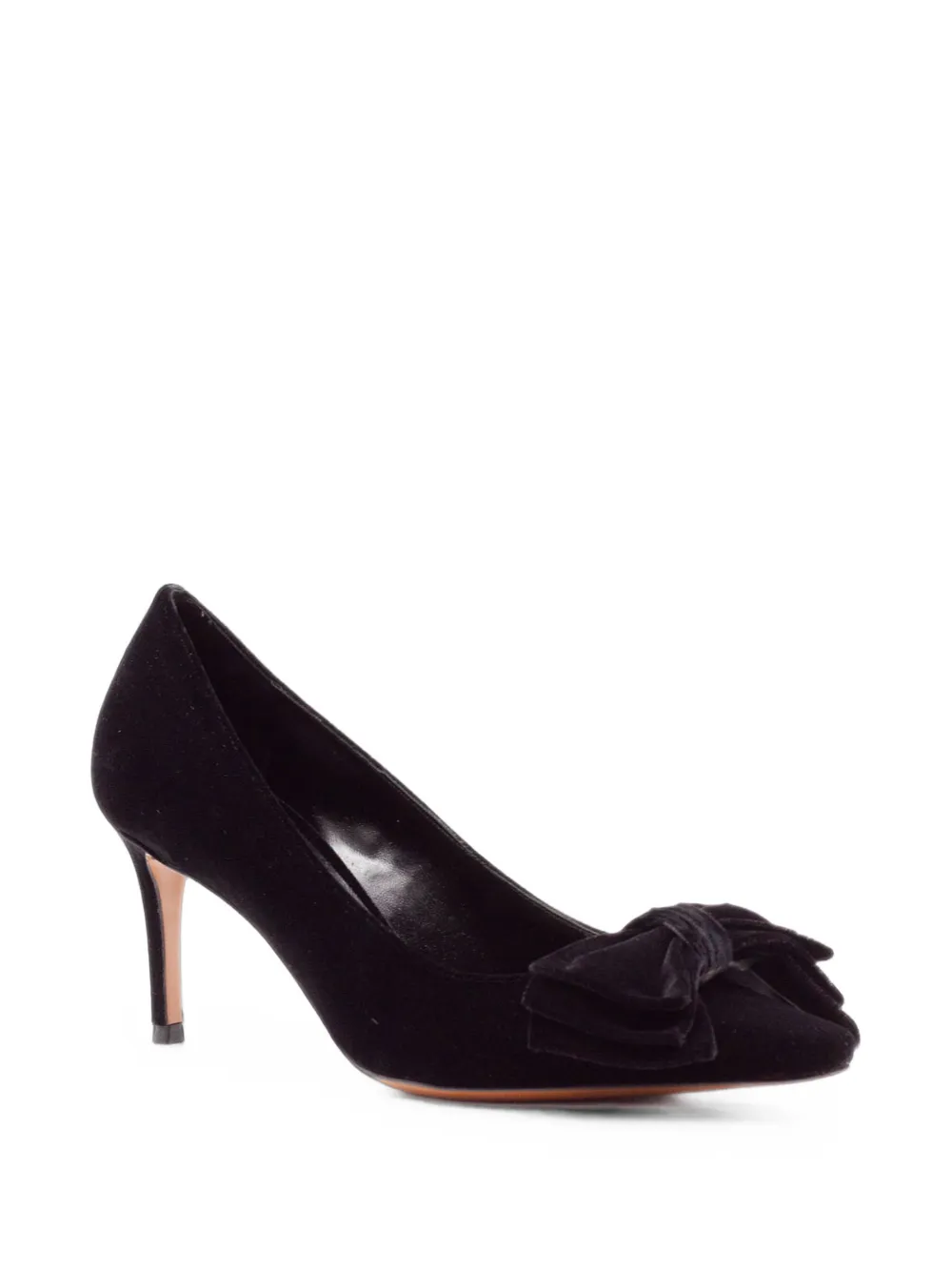 Roberto Festa Flowy bow-detail velvet pumps Zwart