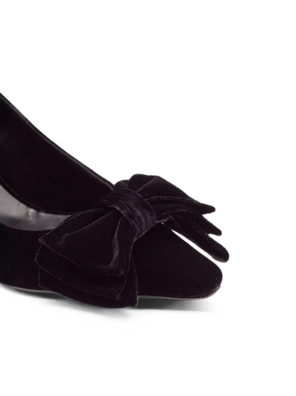 Roberto Festa Flowy bow-detail velvet pumps Zwart