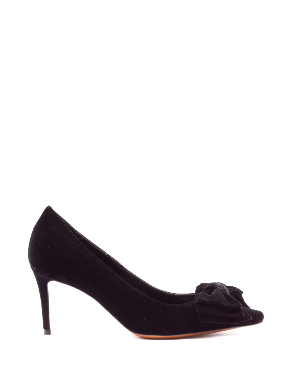 Roberto Festa Flowy bow-detail velvet pumps Zwart