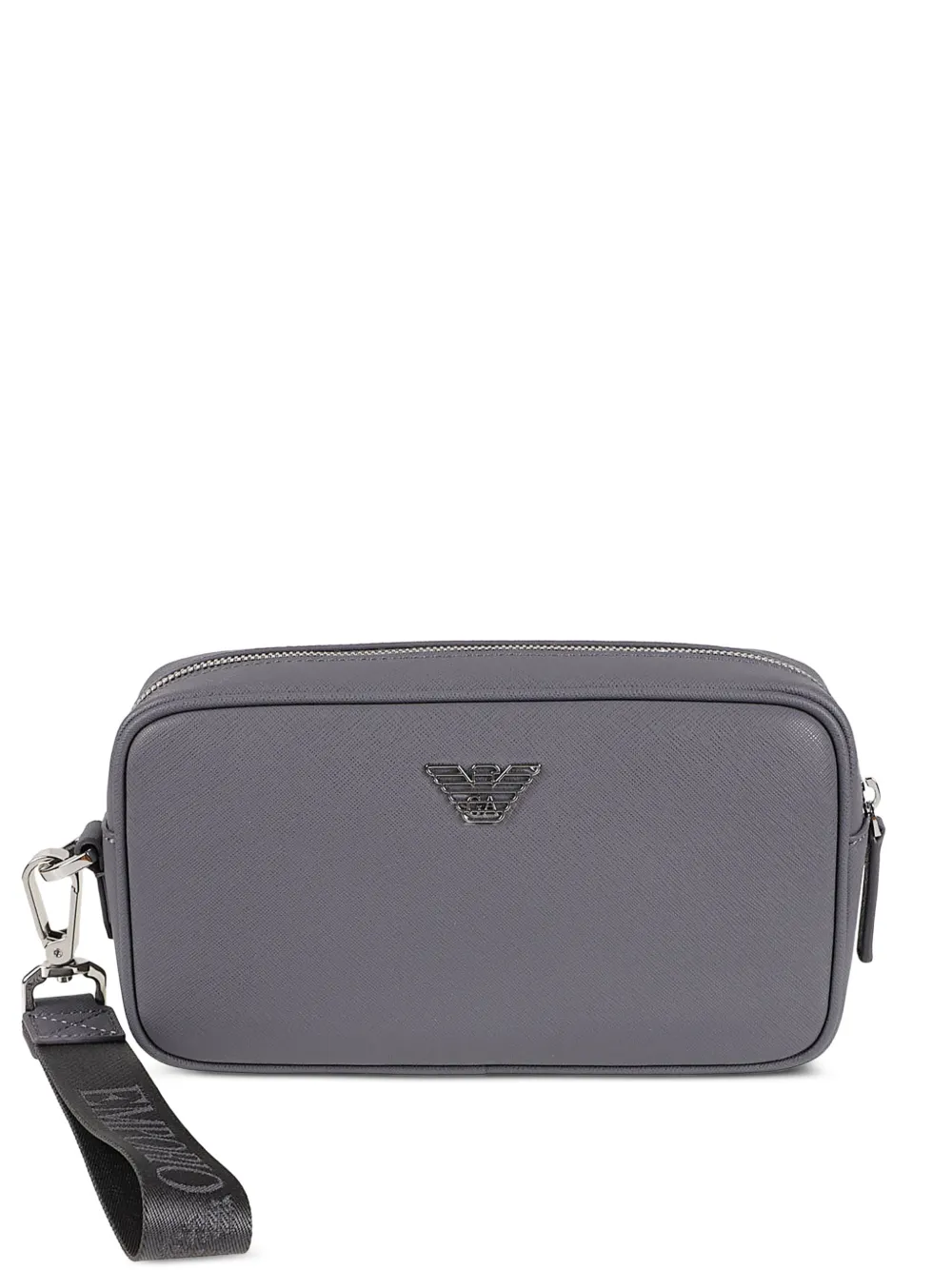 Emporio Armani logo-plaque zip-around wash bag · One Size