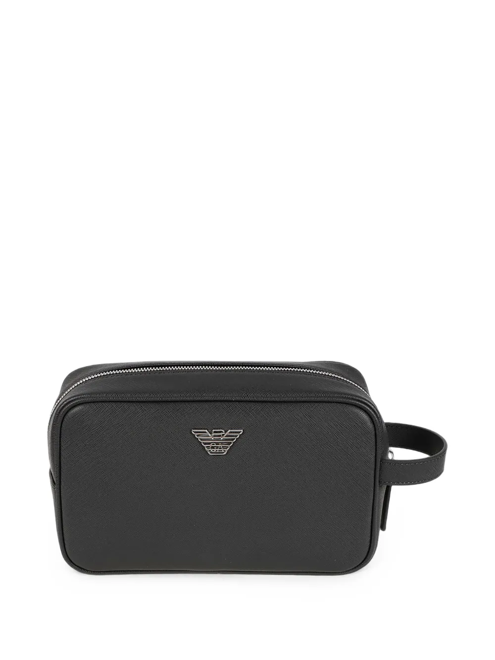 Emporio Armani logo-plaque wash bag - Grigio