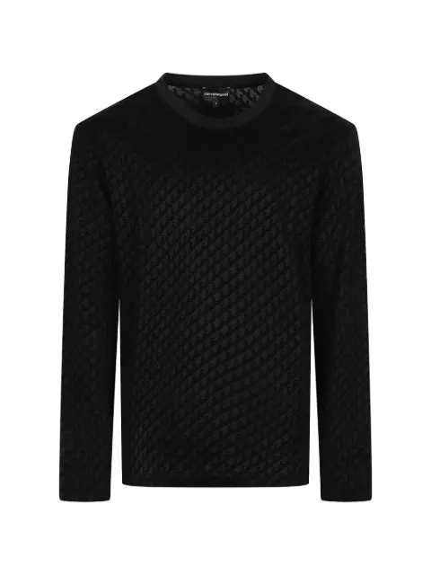 Emporio Armani logo-jacquard long-sleeve T-shirt