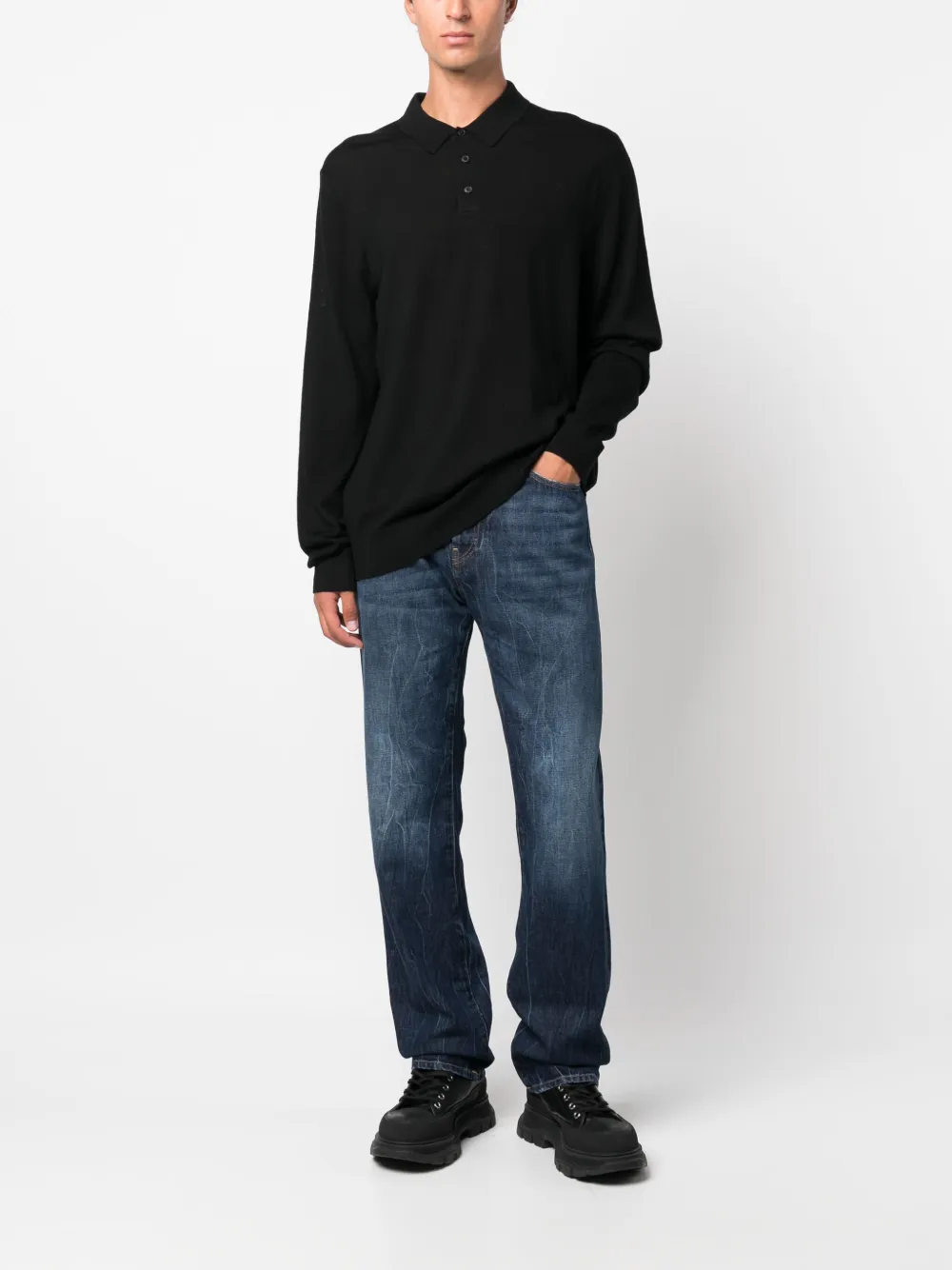 Michael Kors Poloshirt met lange mouwen Zwart