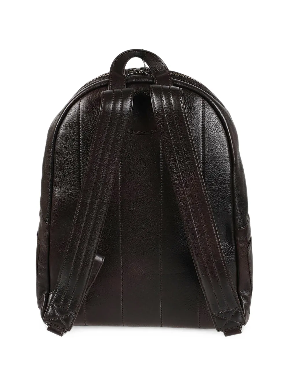Orciani Grained Leather Backpack In Brown