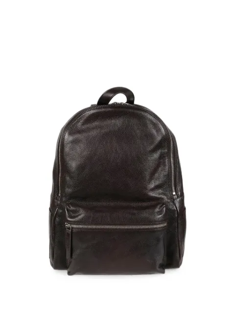 Orciani grained leather backpack