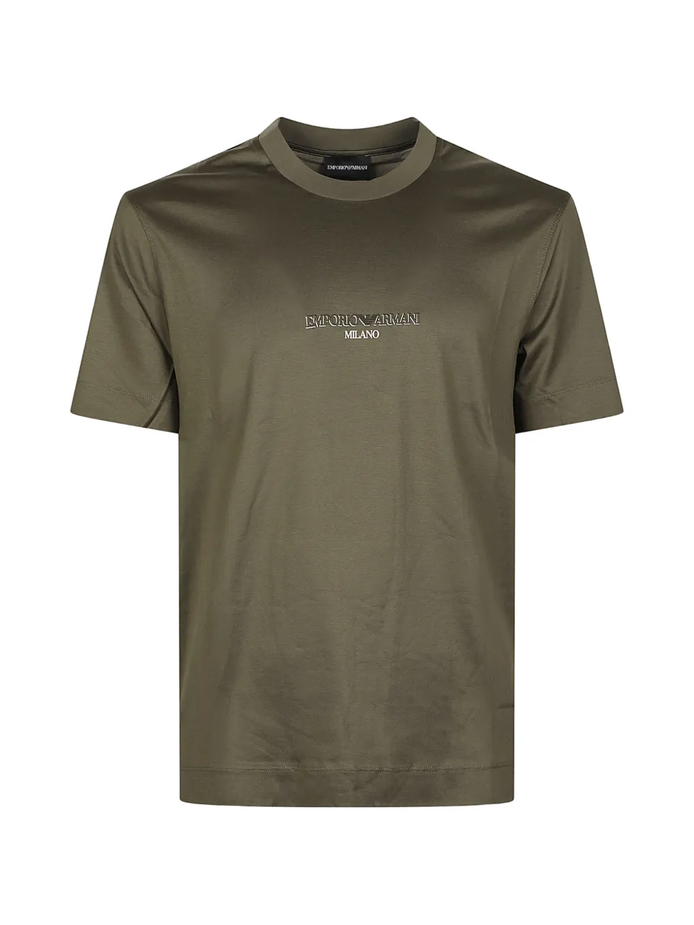 Emporio Armani logo-print crew-neck T-shirt - Verde