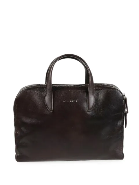 Orciani grainy leather briefcase