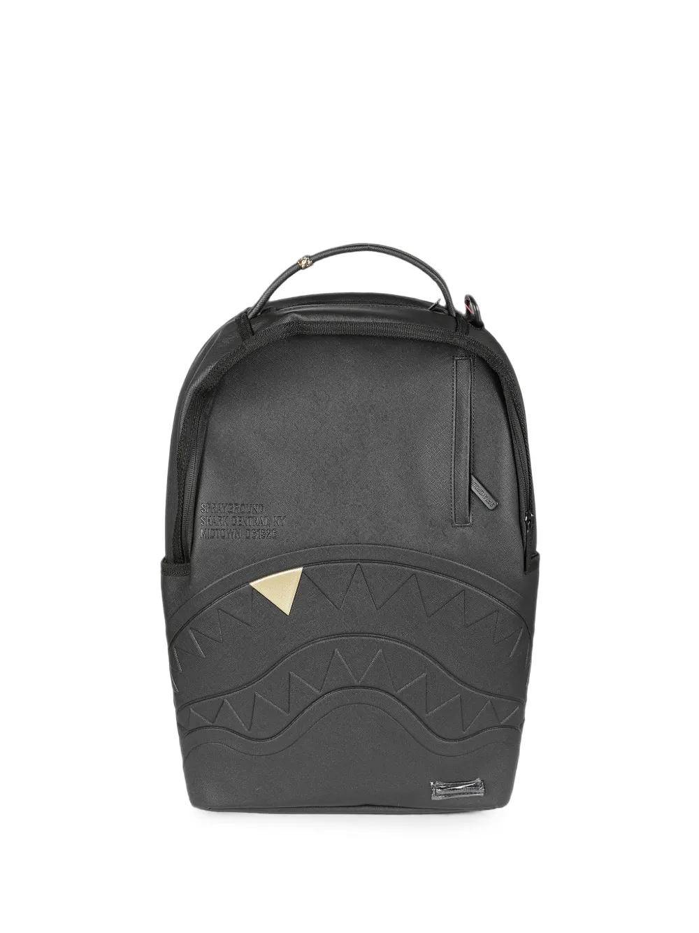 Sprayground The Golden Fang shark central embossed backpack - Schwarz