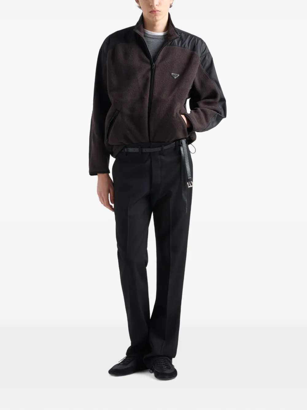 Prada Jack met Triangle-logo Bruin