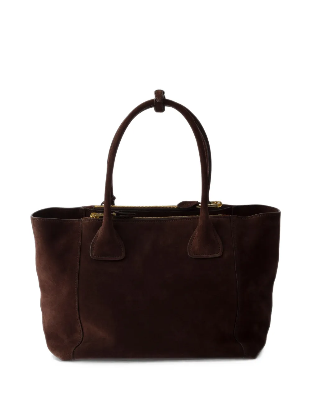 Prada Medium suède shopper Bruin