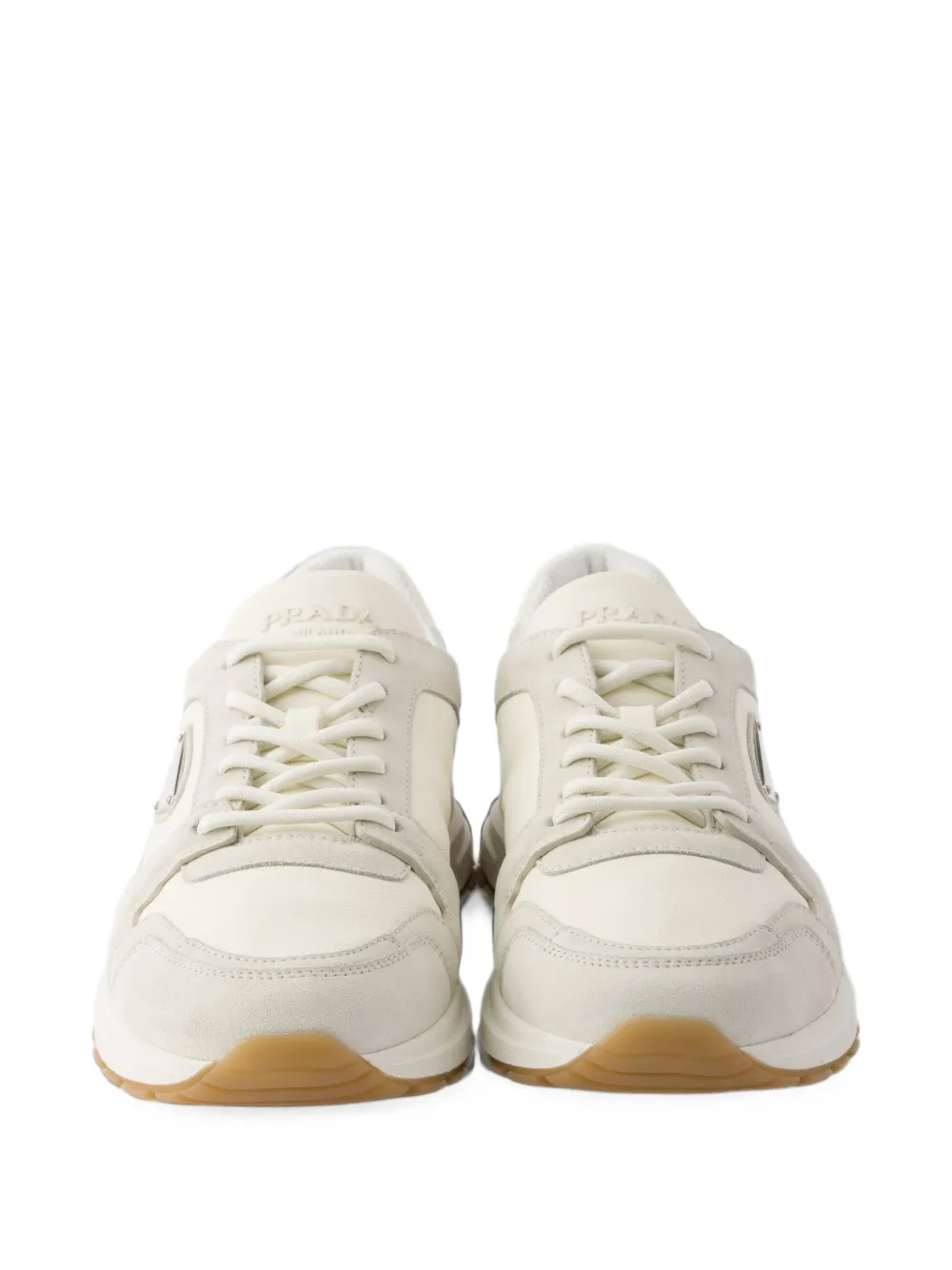 Prada Prax suede and Re-Nylon sneakers Beige