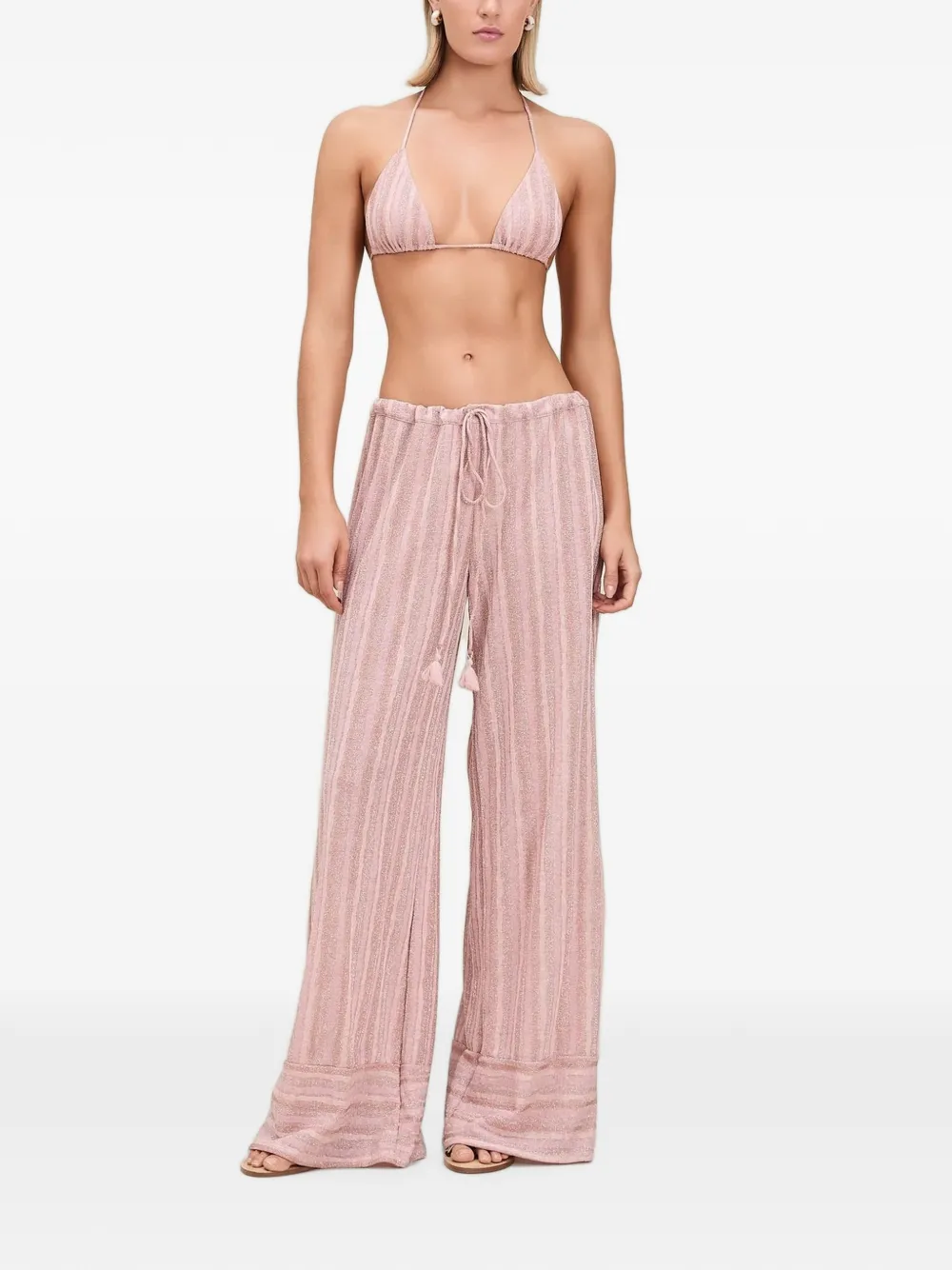 Devon Windsor Aura striped trousers - Rosa