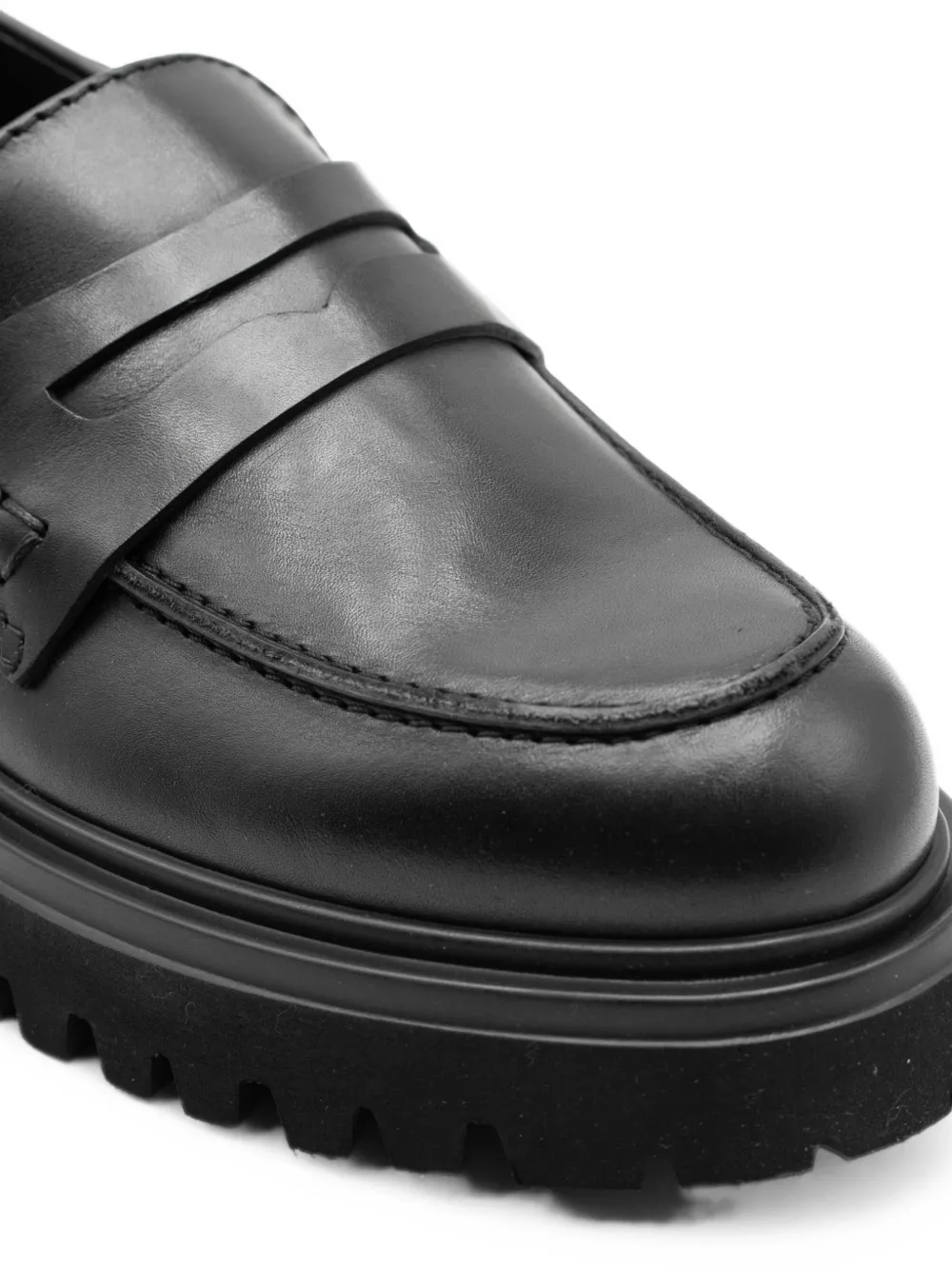 GUGLIELMO ROTTA lug-sole platform loafers Zwart