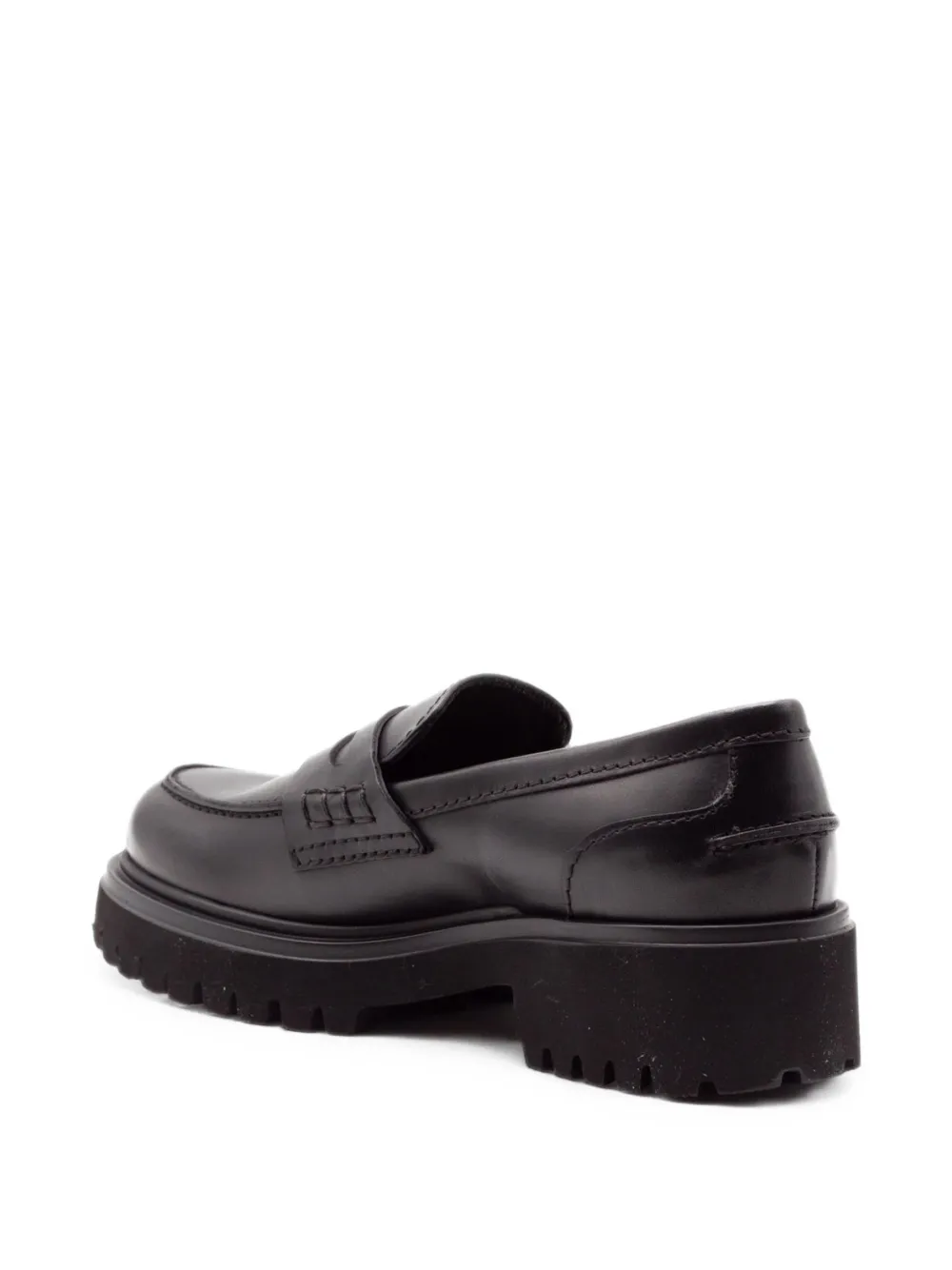 GUGLIELMO ROTTA lug-sole platform loafers Zwart