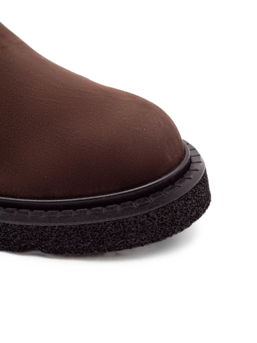GUGLIELMO ROTTA rear-zip suede ankle boots Bruin