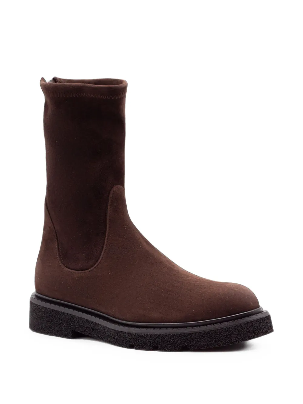 GUGLIELMO ROTTA rear-zip suede ankle boots Bruin