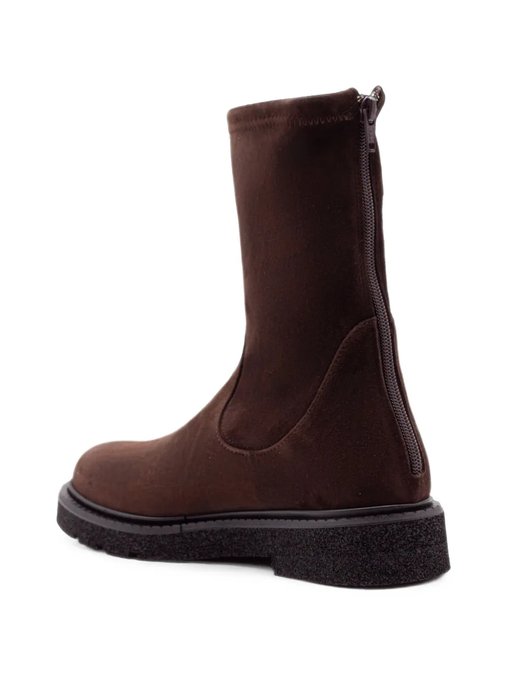 GUGLIELMO ROTTA rear-zip suede ankle boots Bruin
