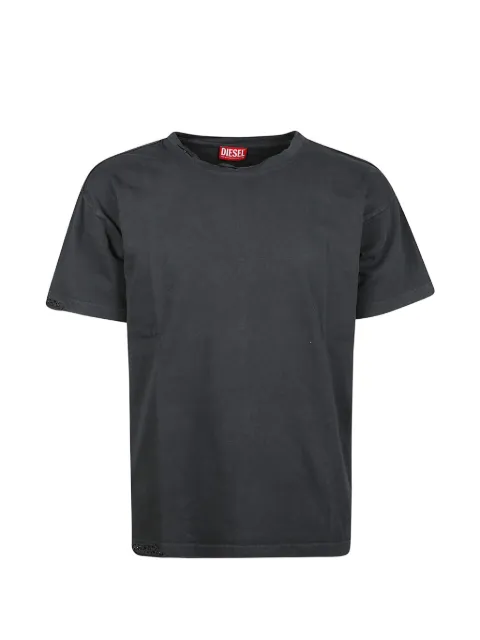 Diesel camiseta con bordes deshilachados y detalles de cristal