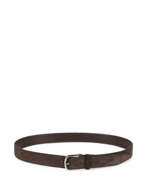 Orciani suede-finish topstitched belt