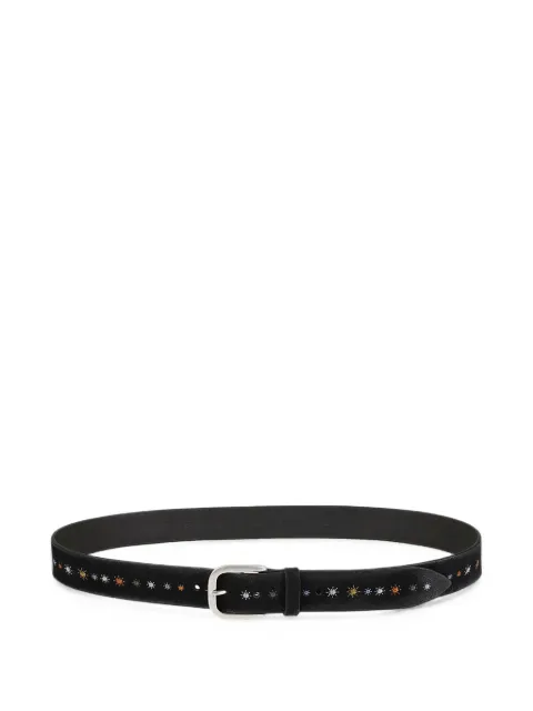 Orciani embroidered suede-finish belt