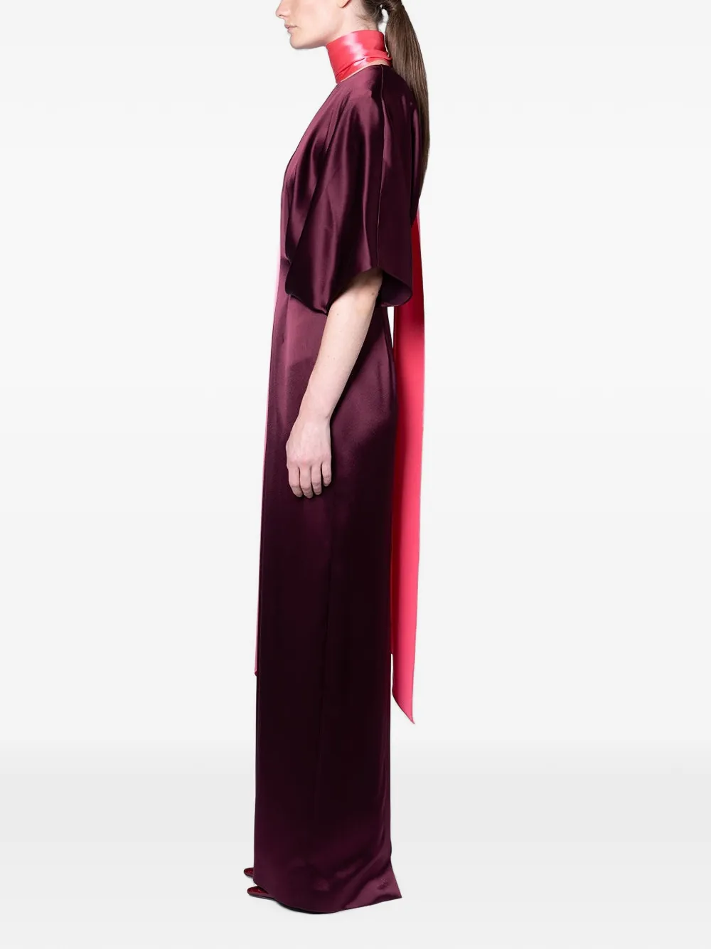 Roksanda Sami Scarf-detail Maxi Dress in Purple, view 4