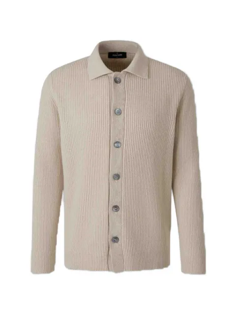 Gran Sasso ribbed-knit button-up sweater