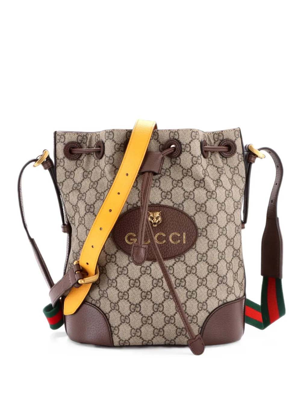 Gucci Pre-Owned Neo Vintage Drawstring Bucket GG Coated Canvas Mini backpack - Braun