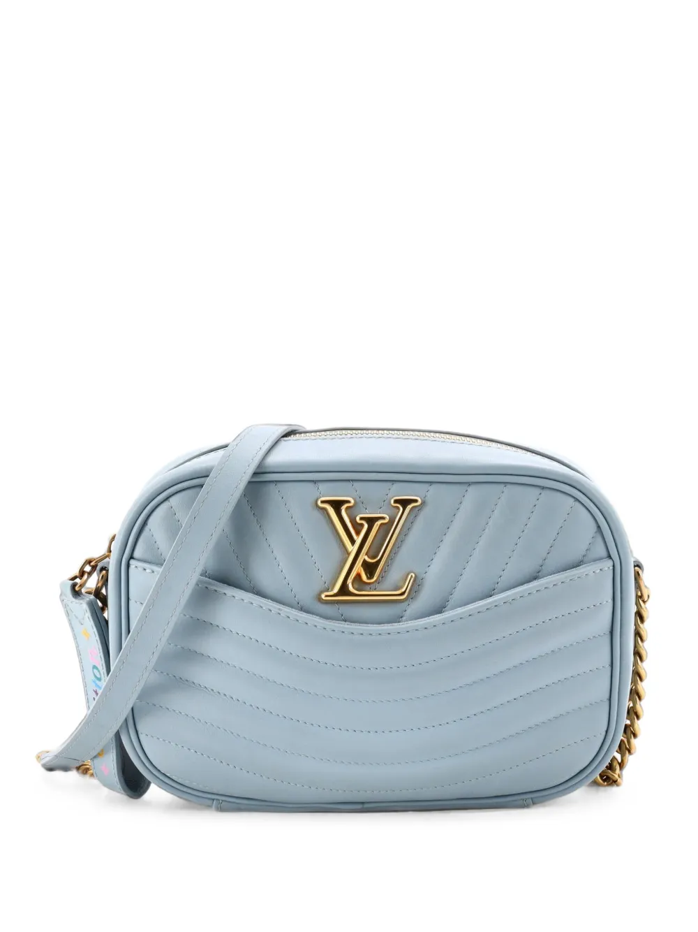 Louis Vuitton Pre-Owned New Wave Camera Bag Quilted Leather crossbody bag - Blu