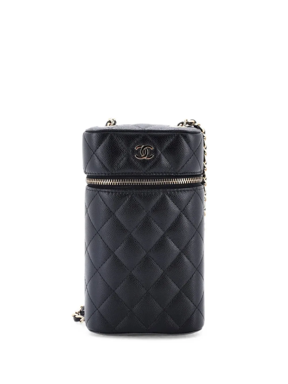 CHANEL Pre-Owned Classic Handyhülle aus gestepptem Kaviarleder - Schwarz