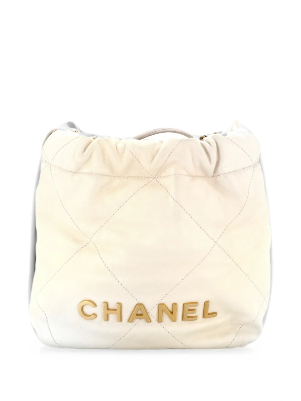 CHANEL Pre-Owned 22 Chain Hobo Quilted Shaded Calfskin Mini crossbody bag - Gold